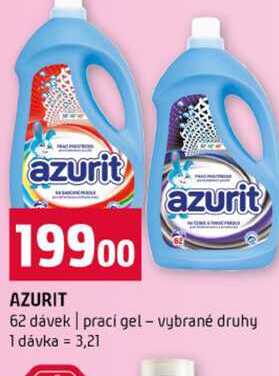 AZURIT azurit 62 dávek prací gel vybrané druhy