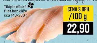 Tilápie nilská filet bez kůže cca 140-200 g 100g