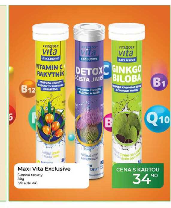 Maxi Vita Exclusive Šumivé tablety 80 g