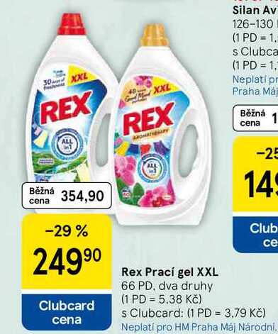 Rex Prací gel XXL, 66 PD, dva druhy 