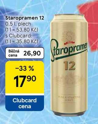 Staropramen 12, 0.5 l, plech 