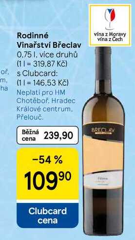 Rodinné Vinařství Břeclav, 0,75 l