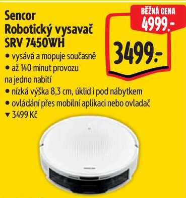 Sencor Robotický vysavač SRV 7450WH  