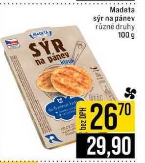 Madeta sýr na pánev různé druhy 100 g