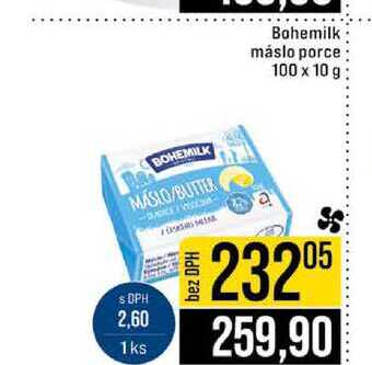 Bohemilk máslo porce 100 x 10 g v akci