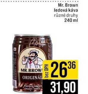 Mr. Brown ledová káva různé druhy 240 ml 
