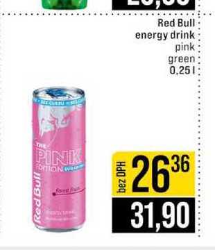 Red Bull energy drink pink green 0.25l
