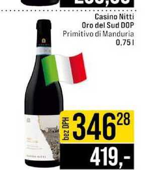 Casino Nitti Oro del Sud DOP Primitivo di Manduria 0,75l