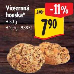 Vícezrnná houska, 80 g