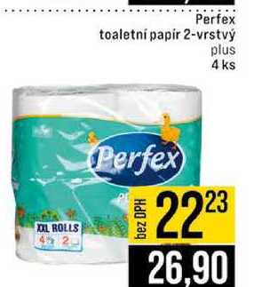 Perfex toaletní papír 2-vrstvý plus 4 ks 