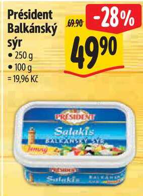 Président Balkánský sýr, 250 g 