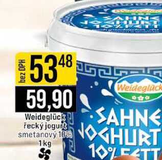 Weideglück řecký jogurt smetanový 10% 1kg 