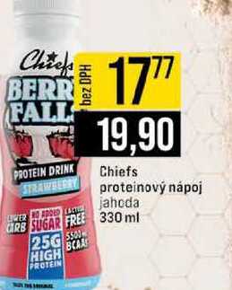 Chiefs proteinový nápoj jahoda 330 ml 