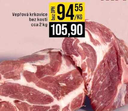 Vepřová krkovice bez kosti cca 2 kg 1kg