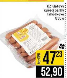 DZ Klatovy kuřecí párky lahůdkové 850 g