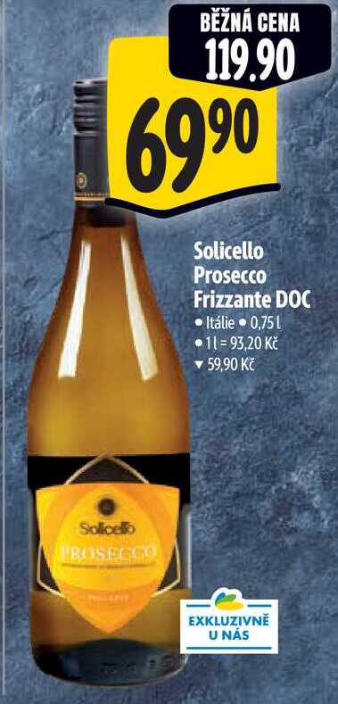 Solicello Prosecco Frizzante DOC, 0,75 l