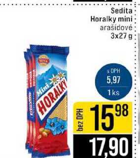 Sedita Horalky mini arašidovė 3x27g