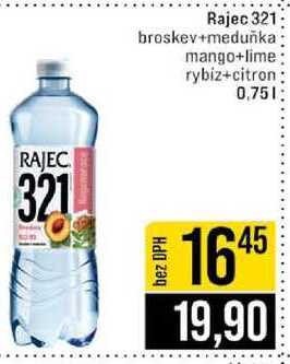 Rajec 321 broskev+meduňka mango+lime rybiz+citron 0,75l
