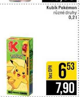 Kubík Pokémon různé druhy 0,2l