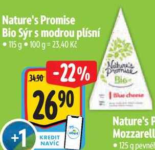 Nature's Promise Bio Sýr s modrou plísní, 115 g   