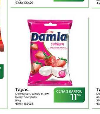 Tayas Damla soft candy strawberry flow pack 90g
