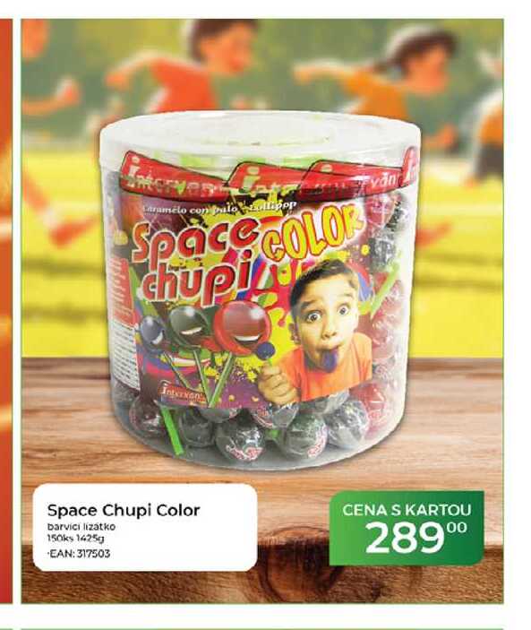 Space Chupi Color barvici lizatko 150ks 1425g 