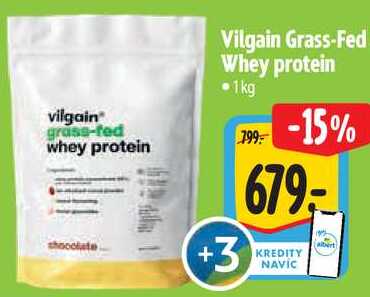 Vilgain Grass-Fed Whey protein, 1kg 