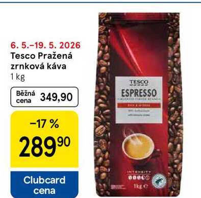 Tesco Pražená zrnková káva, 1 kg 