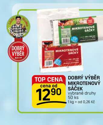 DOBRÝ VÝBĚR MIKROTENOVÝ SÁČEK vybrané druhy 50 ks 