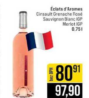 Éclats d'Aromes Cinsault Grenache Rosé Sauvignon Blanc IGP Merlot IGP 0,75l
