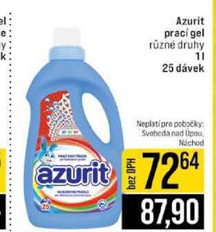 Azurit prací gel různé druhy 1l 25 dávek