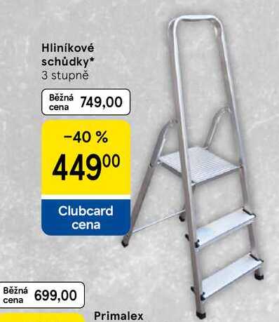 Hliníkové schůdky, 3 stupně 