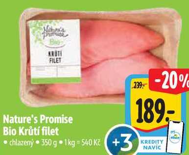 Nature's Promise Bio Krůtí filet, 350g