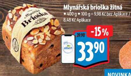 Mlynářská brioška žitná, 400 g 
