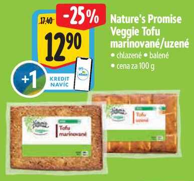 Nature's Promise Veggie Tofu marinované/uzené, 100 g  