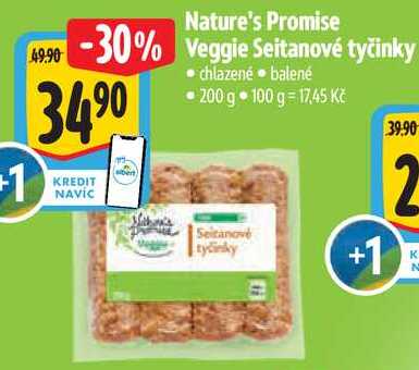 Nature's Promise Seitanové tyčinky, 200 g  