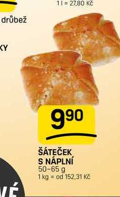 ŠÁTEČEK S NÁPLNÍ 50-65 g 