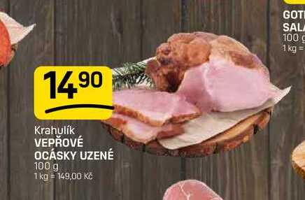 VEPŘOVÉ OCÁSKY UZENÉ 100 g 
