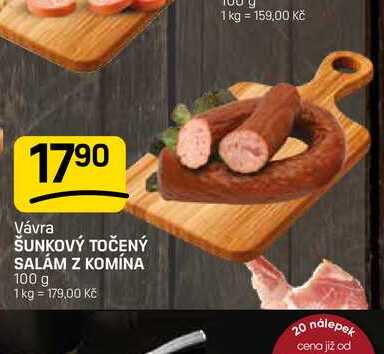 Šunkový točený salám z komína 100g