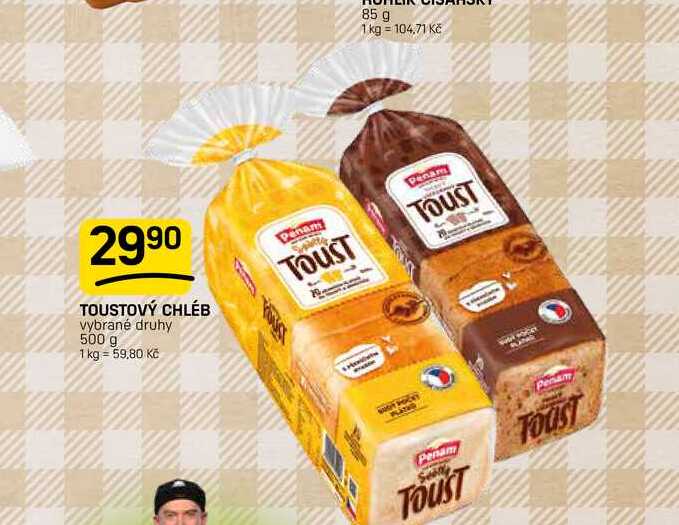 TOUSTOVÝ CHLÉB vybrané druhy 500 g 