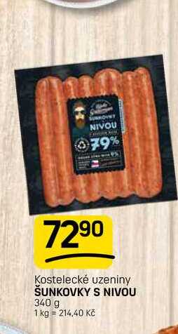 Šunkovky s nivou 340g