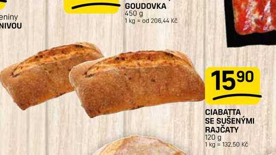 CIABATTA SE SUŠENÝMI RAJČATY 120 g 