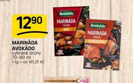MARINÁDA AVOKÁDO vybrané druhy 70-80 ml