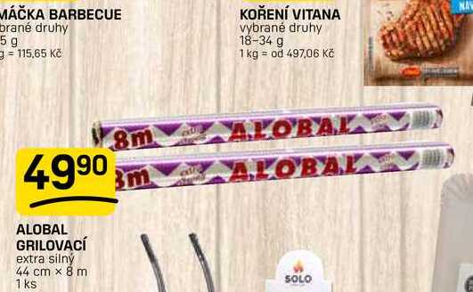 L ALOBAL GRILOVACÍ extra silný 44 cm x 8 m 1ks