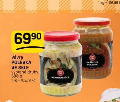 POLÉVKA VE SKLE vybrané druhy 680 g 