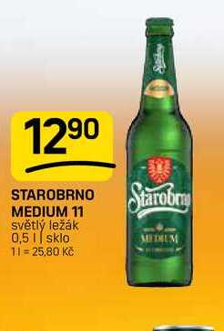 STAROBRNO MEDIUM 11 světlý ležák 0,5l
