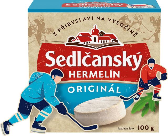 Sedlčanský Hermelín s bílou plísní na povrchu