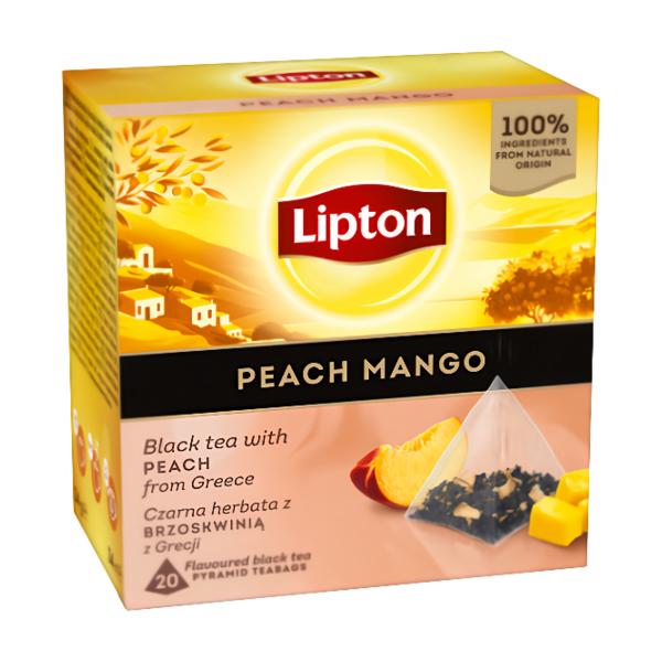 Lipton Black Peach Mango Pyramid 20 sáčků x1,7g