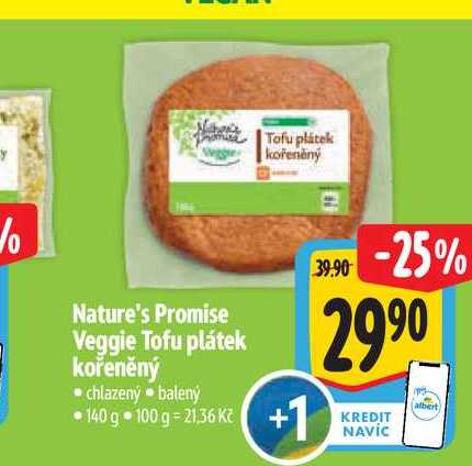  Nature's Promise Veggie Tofu plátek kořeněný 140 g