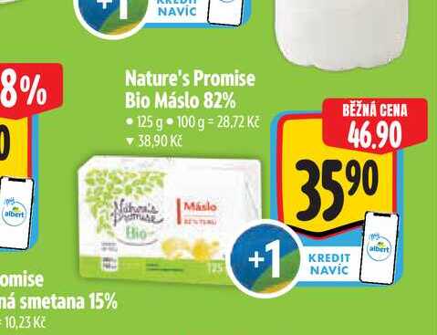  Nature's Promise Bio Máslo 82% 125 g  